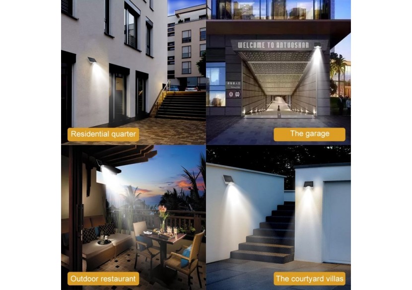 Applique murale solaire avec capteur 3,6 W IP44 - SL19-W - Barcelona LED