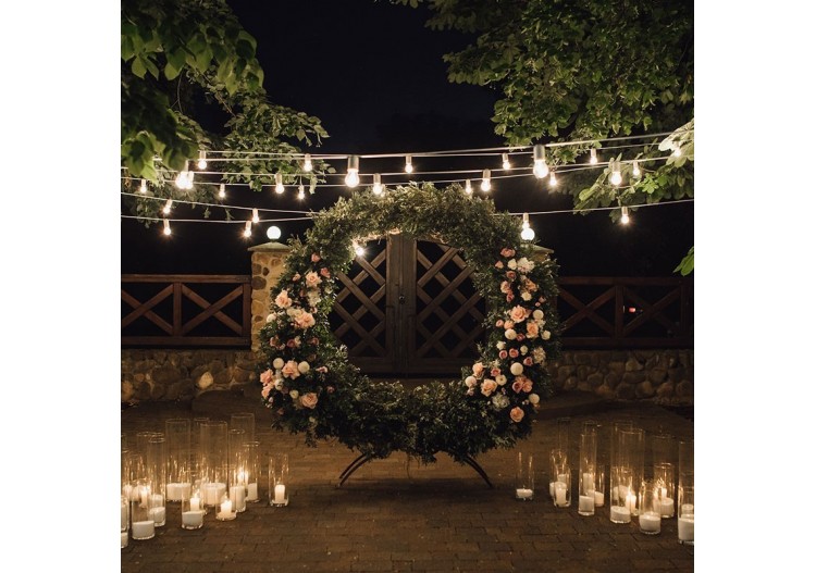 Guirlande LED câble blanc 10 ampoules LED 3000 degrés K-8m - L2000-B-BC - Barcelona LED 2