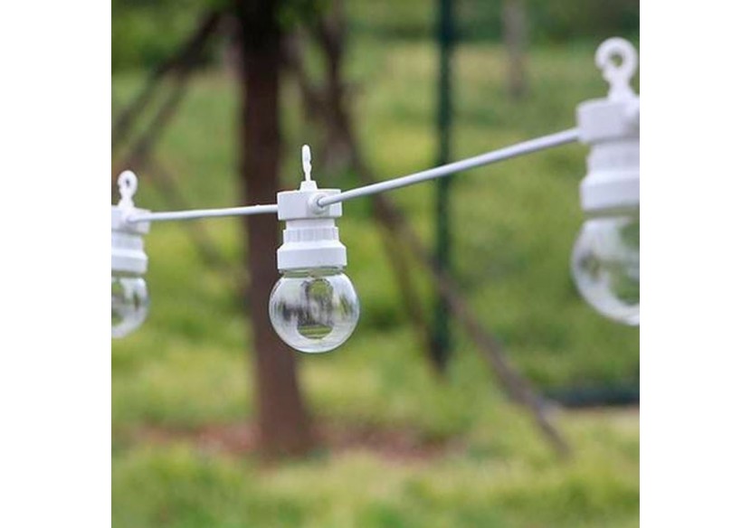 Guirlande LED câble blanc 10 ampoules LED 3000 degrés K-8m - L2000-B-BC - Barcelona LED Guirlande LED câble blanc 10 ampoules LED 3000 degrés K-8m - L2000-B-BC - Barcelona LED
