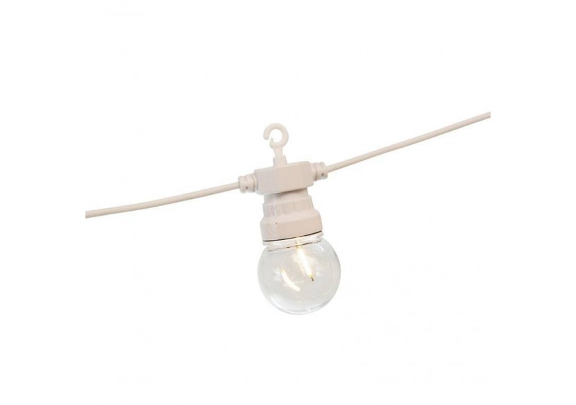 Guirlande LED câble blanc 10 ampoules LED 3000 degrés K-8m - L2000-B-BC - Barcelona LED Guirlande LED câble blanc 10 ampoules LED 3000 degrés K-8m - L2000-B-BC - Barcelona LED