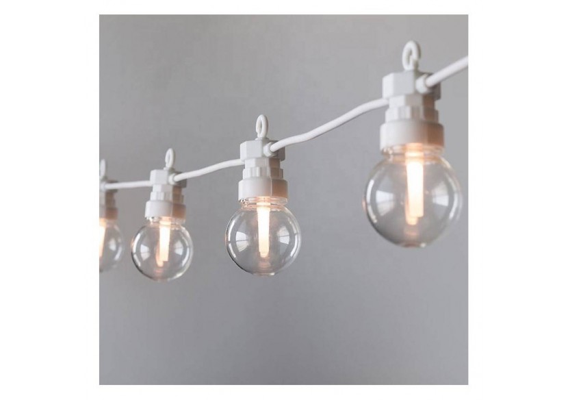 Guirlande LED câble blanc 10 ampoules LED 3000 degrés K-8m - L2000-B-BC - Barcelona LED Guirlande LED câble blanc 10 ampoules LED 3000 degrés K-8m - L2000-B-BC - Barcelona LED