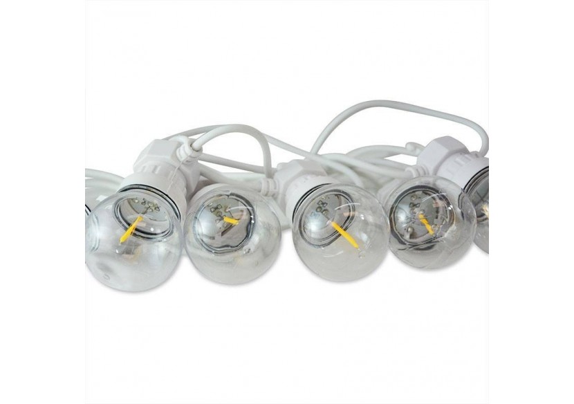 Guirlande LED câble blanc 10 ampoules LED 3000 degrés K-8m - L2000-B-BC - Barcelona LED Guirlande LED câble blanc 10 ampoules LED 3000 degrés K-8m - L2000-B-BC - Barcelona LED
