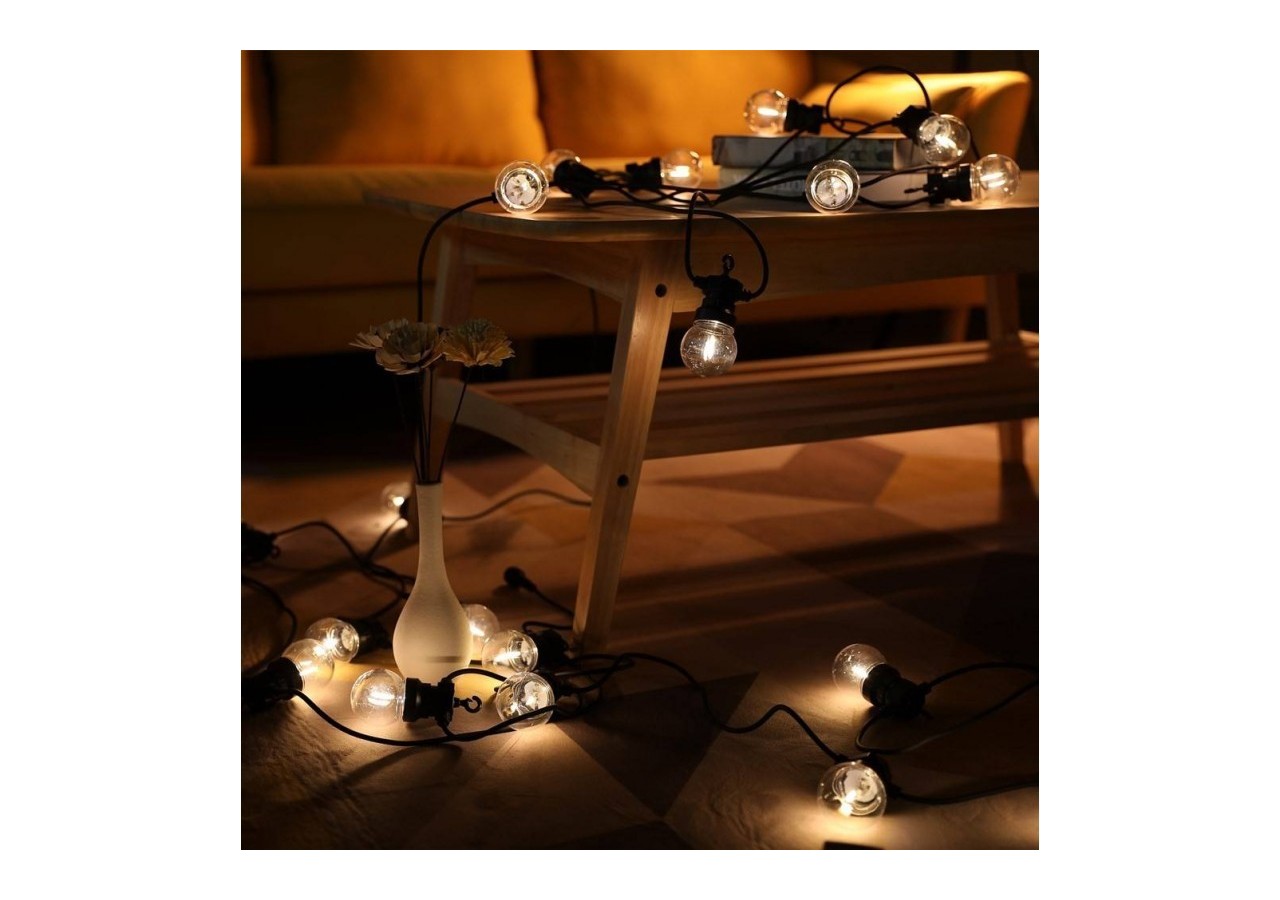 Guirlande lumineuse LED 10 ampoules intégrées-8m - L2000-N-BC - Barcelona LED