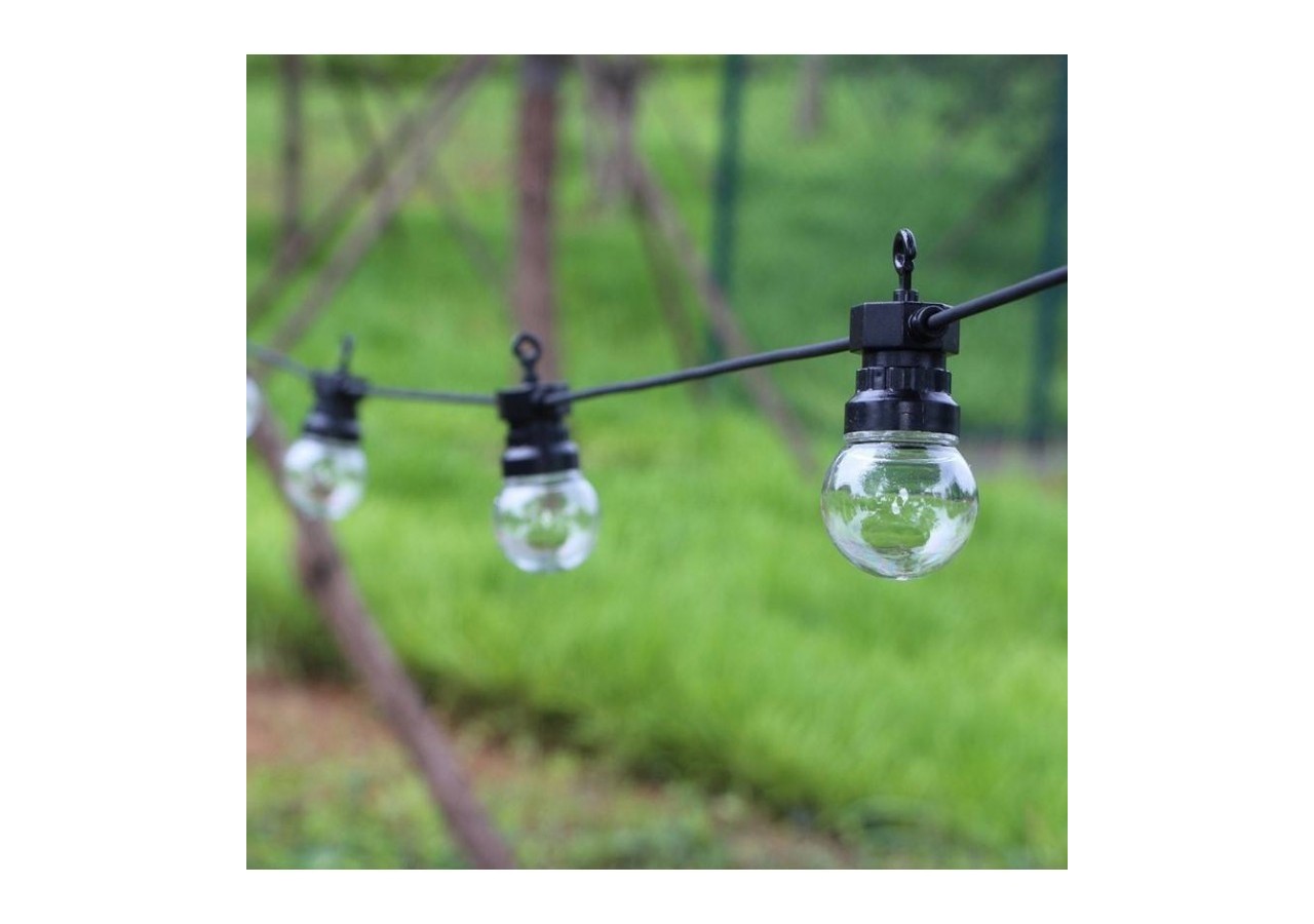 Guirlande lumineuse LED 10 ampoules intégrées-8m - L2000-N-BC - Barcelona LED