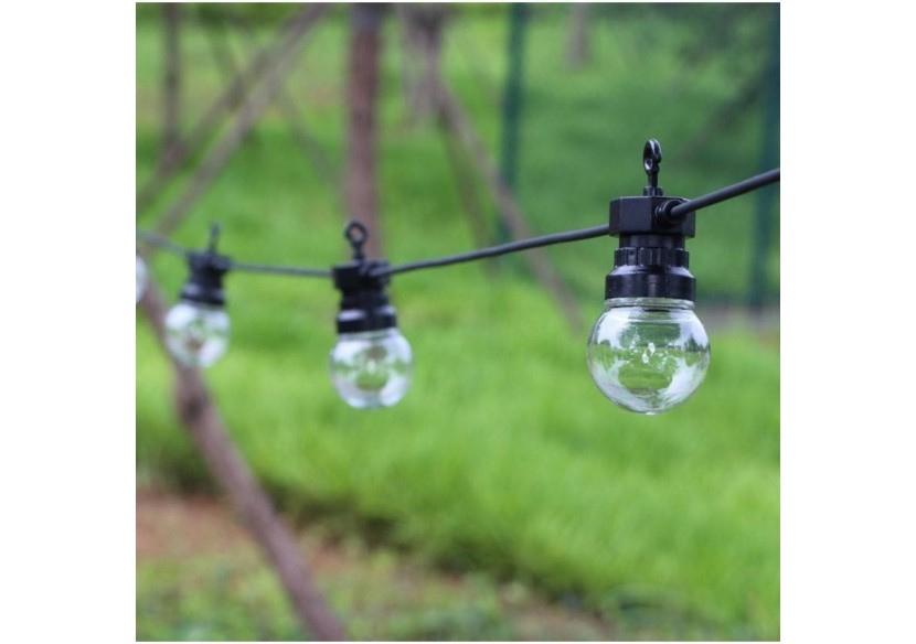 Guirlande lumineuse LED 10 ampoules intégrées-8m - L2000-N-BC - Barcelona LED