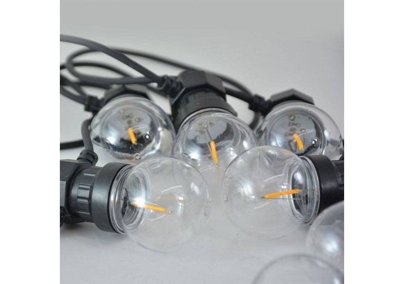 Guirlande lumineuse LED 10 ampoules intégrées-8m - L2000-N-BC - Barcelona LED