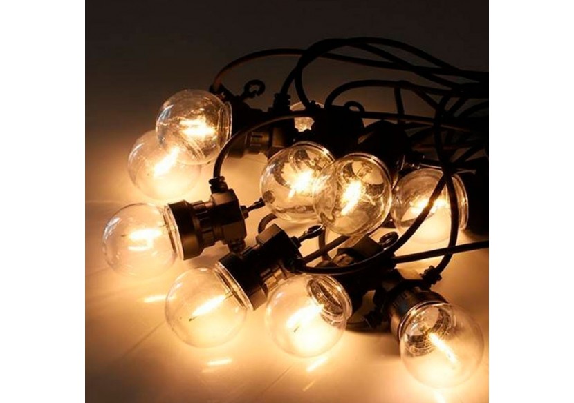 Guirlande lumineuse LED 10 ampoules intégrées-8m - L2000-N-BC - Barcelona LED