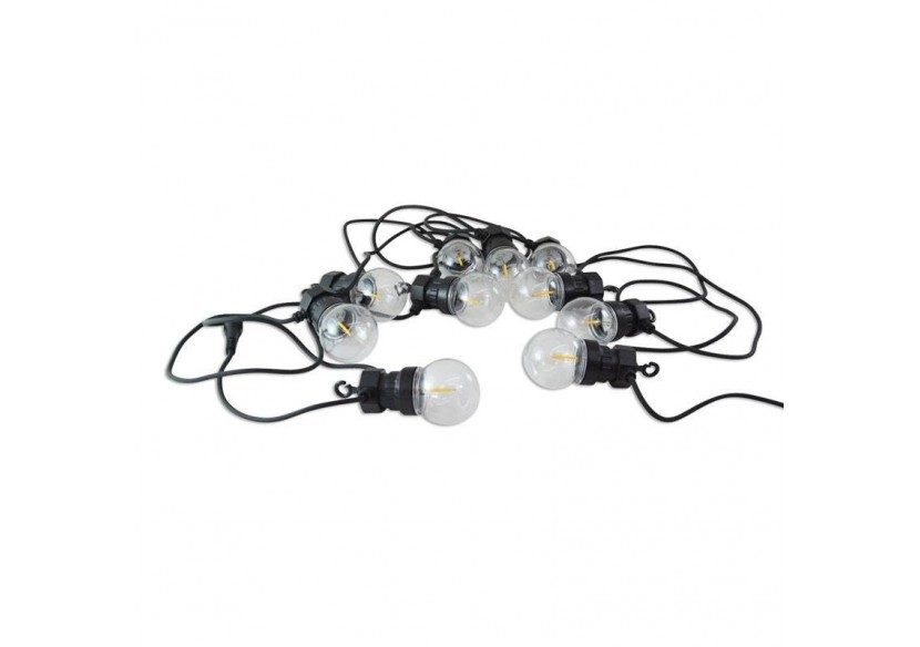 Guirlande lumineuse LED 10 ampoules intégrées-8m - L2000-N-BC - Barcelona LED