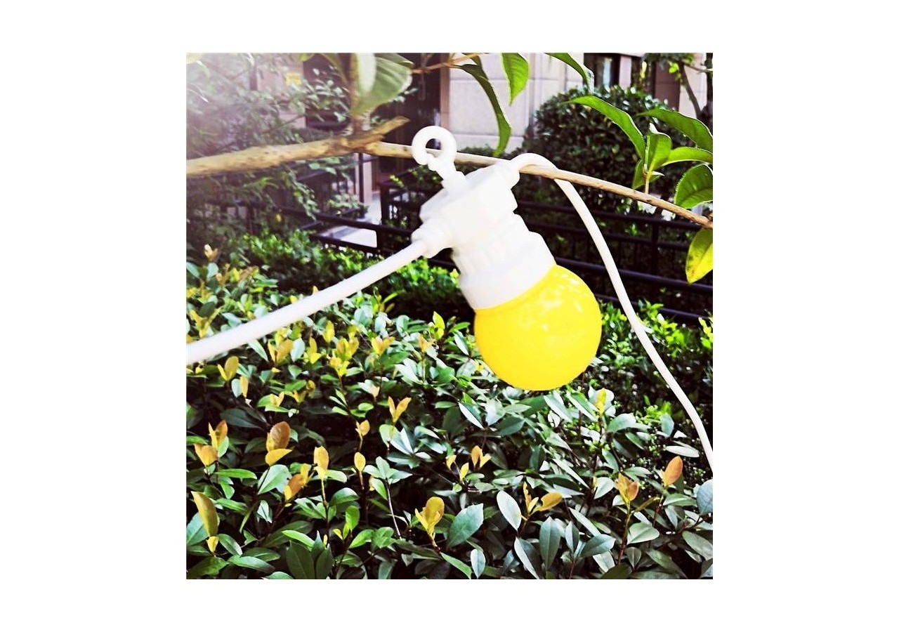 Guirlande LED multicolore fil blanc 10 ampoules LED-8m - L2000-B-C - Barcelona LED