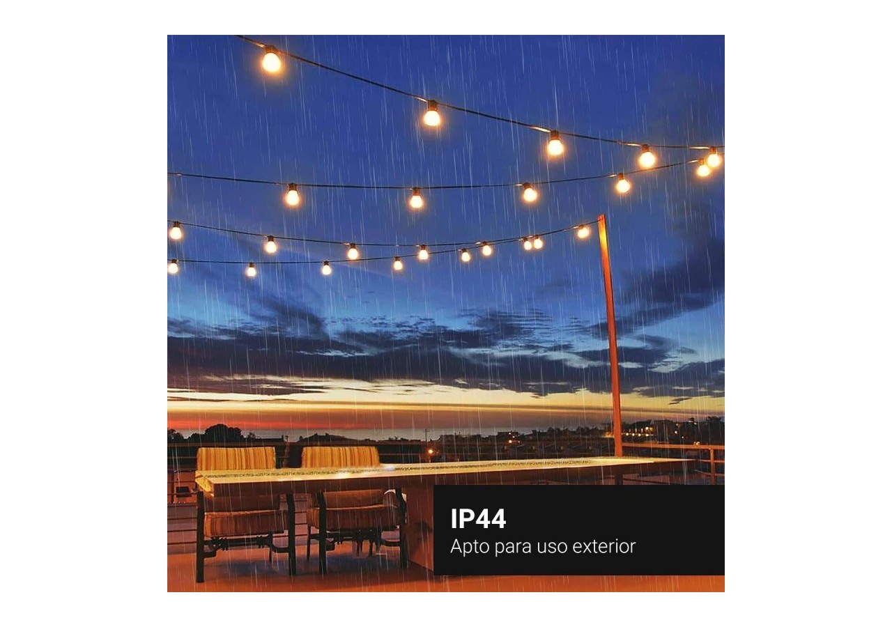 Guirlande solaire LED 8m avec batterie et 10 ampoules intégrées - SL22 - Barcelona LED