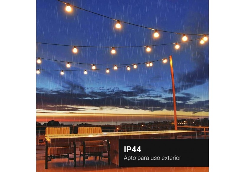 Guirlande solaire LED 8m avec batterie et 10 ampoules intégrées - SL22 - Barcelona LED