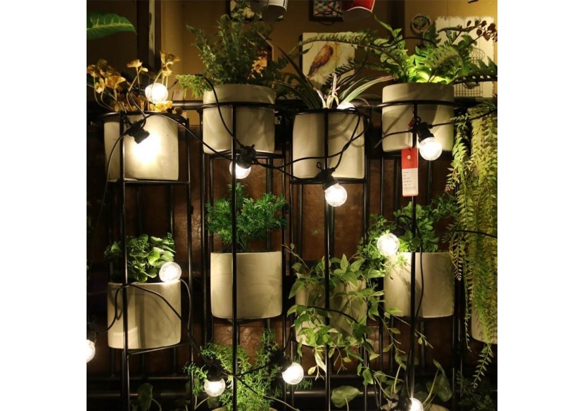Guirlande solaire LED 8m avec batterie et 10 ampoules intégrées - SL22 - Barcelona LED