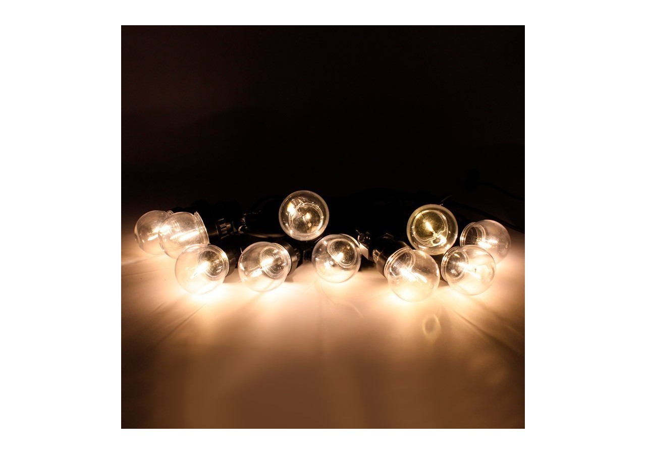 Guirlande solaire LED 8m avec batterie et 10 ampoules intégrées - SL22 - Barcelona LED