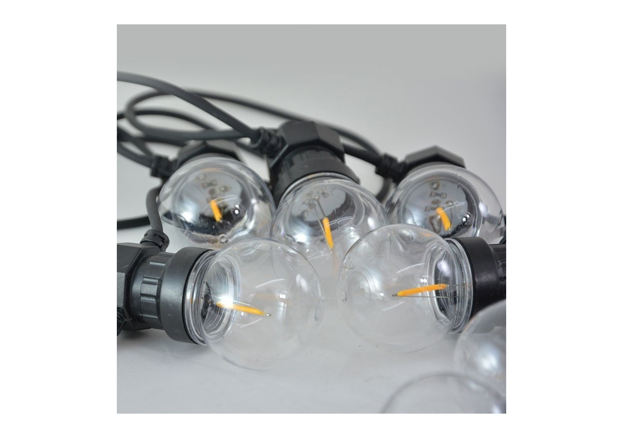 Guirlande solaire LED 8m avec batterie et 10 ampoules intégrées - SL22 - Barcelona LED
