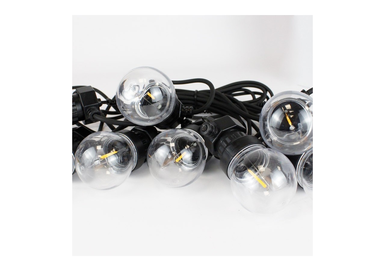 Guirlande solaire LED 8m avec batterie et 10 ampoules intégrées - SL22 - Barcelona LED