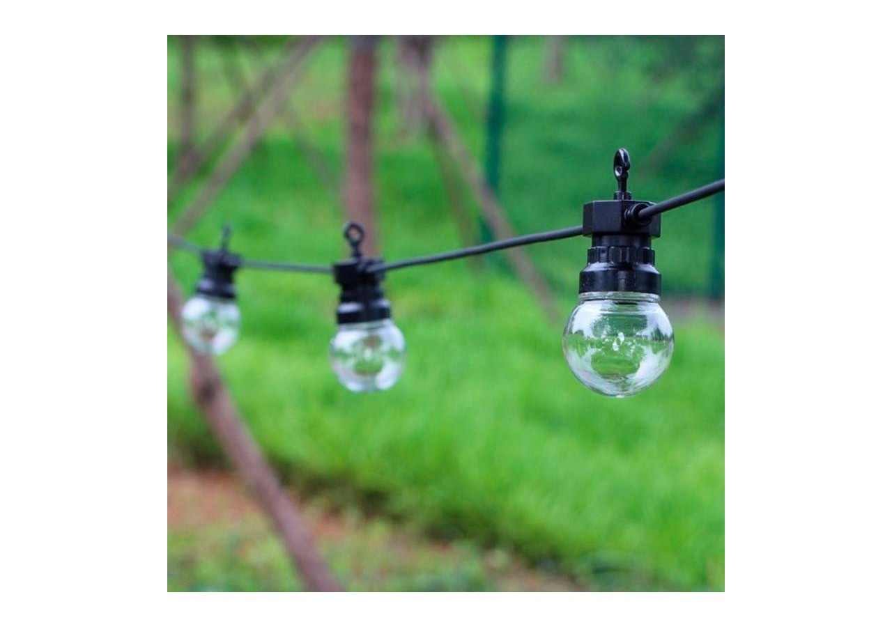 Guirlande Led 10m 20 ampoules Blanc Chaud 9W - L3000-N - Barcelona LED