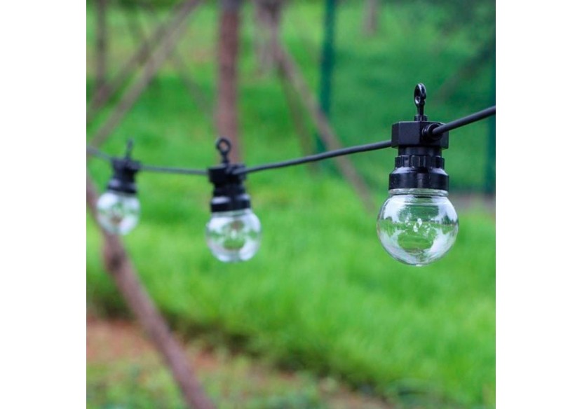 Guirlande Led 10m 20 ampoules Blanc Chaud 9W - L3000-N - Barcelona LED