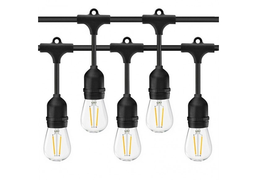 Guirlande extérieure connectable en série-IP65-6,5m-10 x E27 - L1800-5 - Barcelona LED