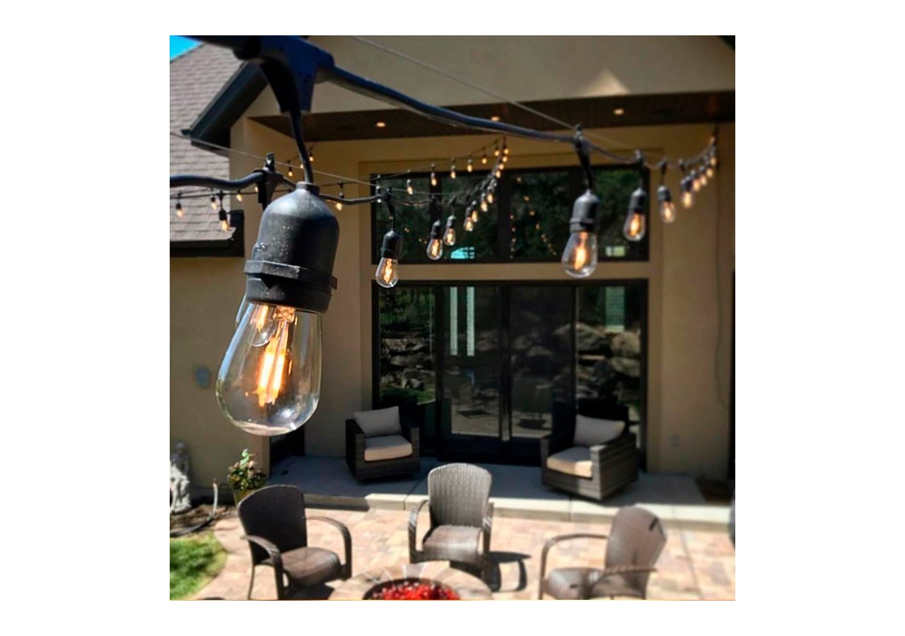 Guirlande extérieure connectable en série-IP65-6,5m-10 x E27 - L1800-5 - Barcelona LED