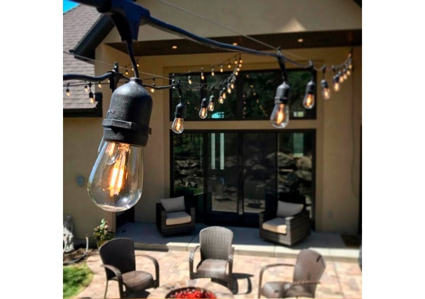 Guirlande extérieure connectable en série-IP65-6,5m-10 x E27 - L1800-5 - Barcelona LED