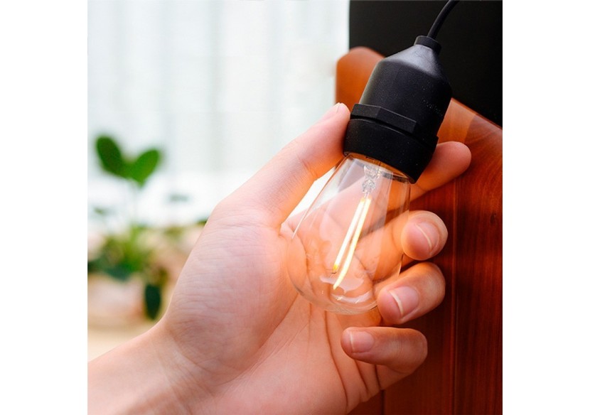 Guirlande extérieure connectable en série-IP65-6,5m-10 x E27 - L1800-5 - Barcelona LED