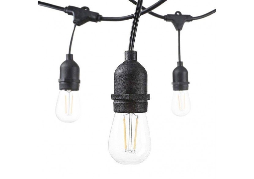 Guirlande extérieure connectable en série-IP65-6,5m-10 x E27 - L1800-5 - Barcelona LED