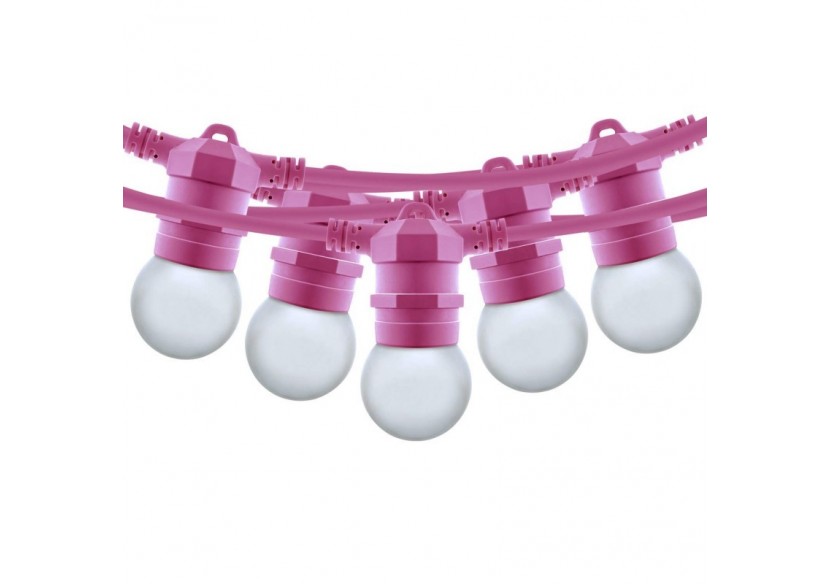 Kit guirlande lumineuse extérieure 10m + 10 ampoules LED E27 1W-IP44-Blanc chaud - K_L1500-SA - Barcelona LED Kit guirlande lumineuse extérieure 10m + 10 ampoules LED E27 1W-IP44-Blanc chaud - K_L1500-SA - Barcelona LED