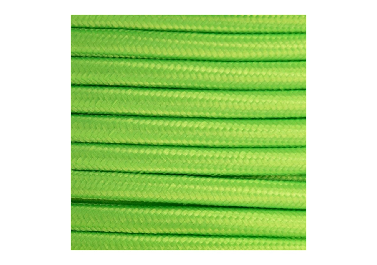 Câble électrique textile couleurs FLUO 2 x 0,75 bobine - LN001-VF-10 - Barcelona LED