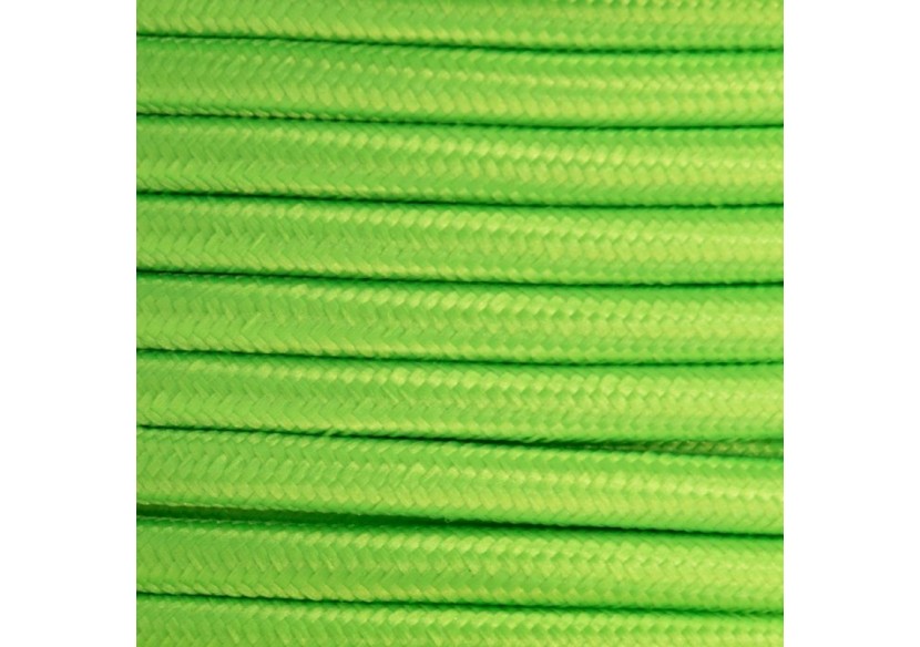 Câble électrique textile couleurs FLUO 2 x 0,75 bobine - LN001-VF-10 - Barcelona LED Câble électrique textile couleurs FLUO 2 x 0,75 bobine - LN001-VF-10 - Barcelona LED