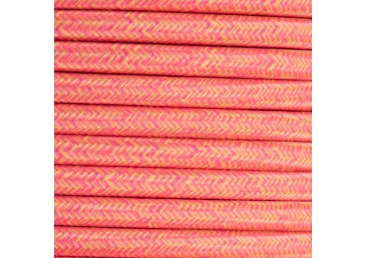 Câble textile zig zag 2 couleurs 2 x 0,75 bobine - LN001-TRA-10 - Barcelona LED