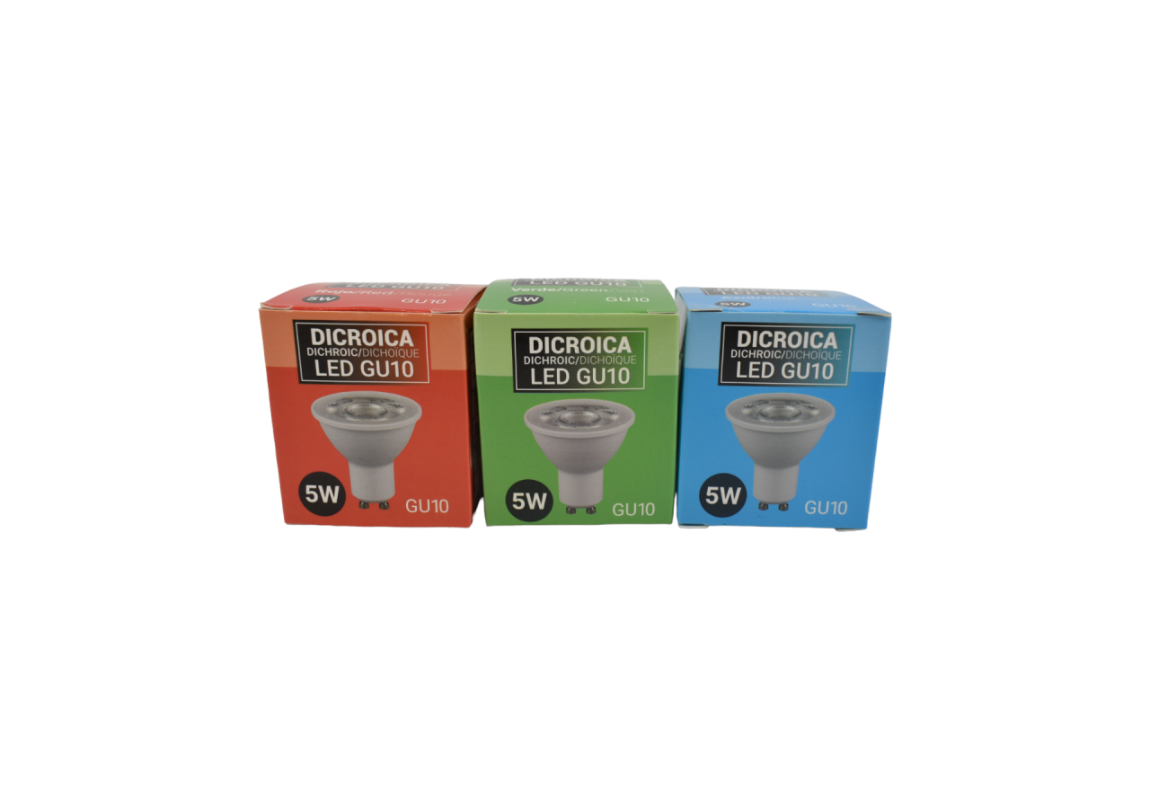 Ampoule LED GU10 5W couleurs COB - B521RO - Barcelona LED
