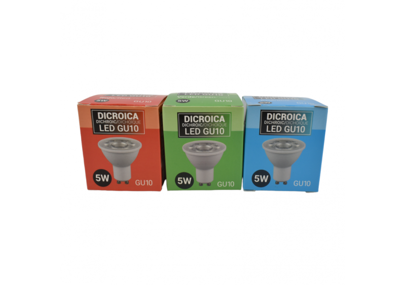 Ampoule LED GU10 5W couleurs COB - B521RO - Barcelona LED Ampoule LED GU10 5W couleurs COB - B521RO - Barcelona LED