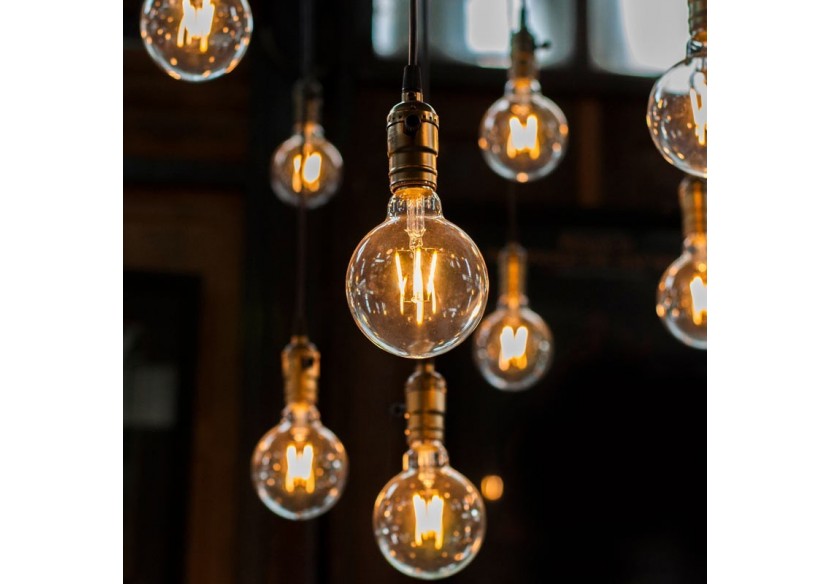 Ampoule LED E27 6W G125 Filament "Vintage Gold" - BFD1-G125E27-G - Barcelona LED Ampoule LED E27 6W G125 Filament "Vintage Gold" - BFD1-G125E27-G - Barcelona LED