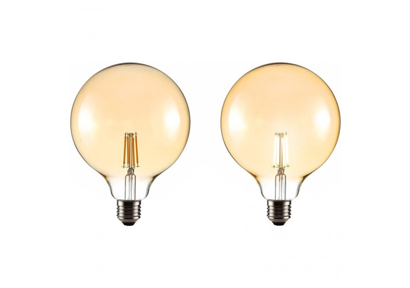 Ampoule LED E27 6W G125 Filament "Vintage Gold" - BFD1-G125E27-G - Barcelona LED Ampoule LED E27 6W G125 Filament "Vintage Gold" - BFD1-G125E27-G - Barcelona LED