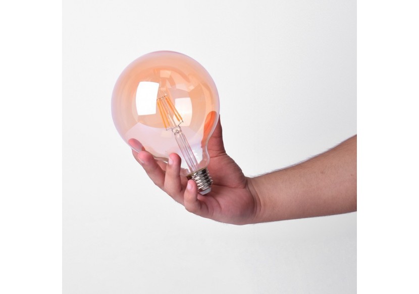 Ampoule LED E27 6W G125 Filament "Vintage Gold" - BFD1-G125E27-G - Barcelona LED Ampoule LED E27 6W G125 Filament "Vintage Gold" - BFD1-G125E27-G - Barcelona LED