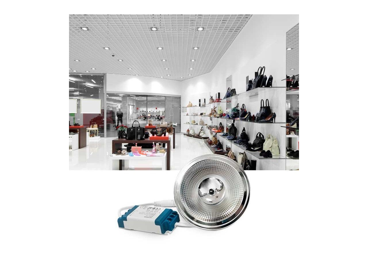 Ampoule LED AR111 12W Dimmable avec Driver Externe Angle de 12 degrés . - B1009-D-BC - Barcelona LED