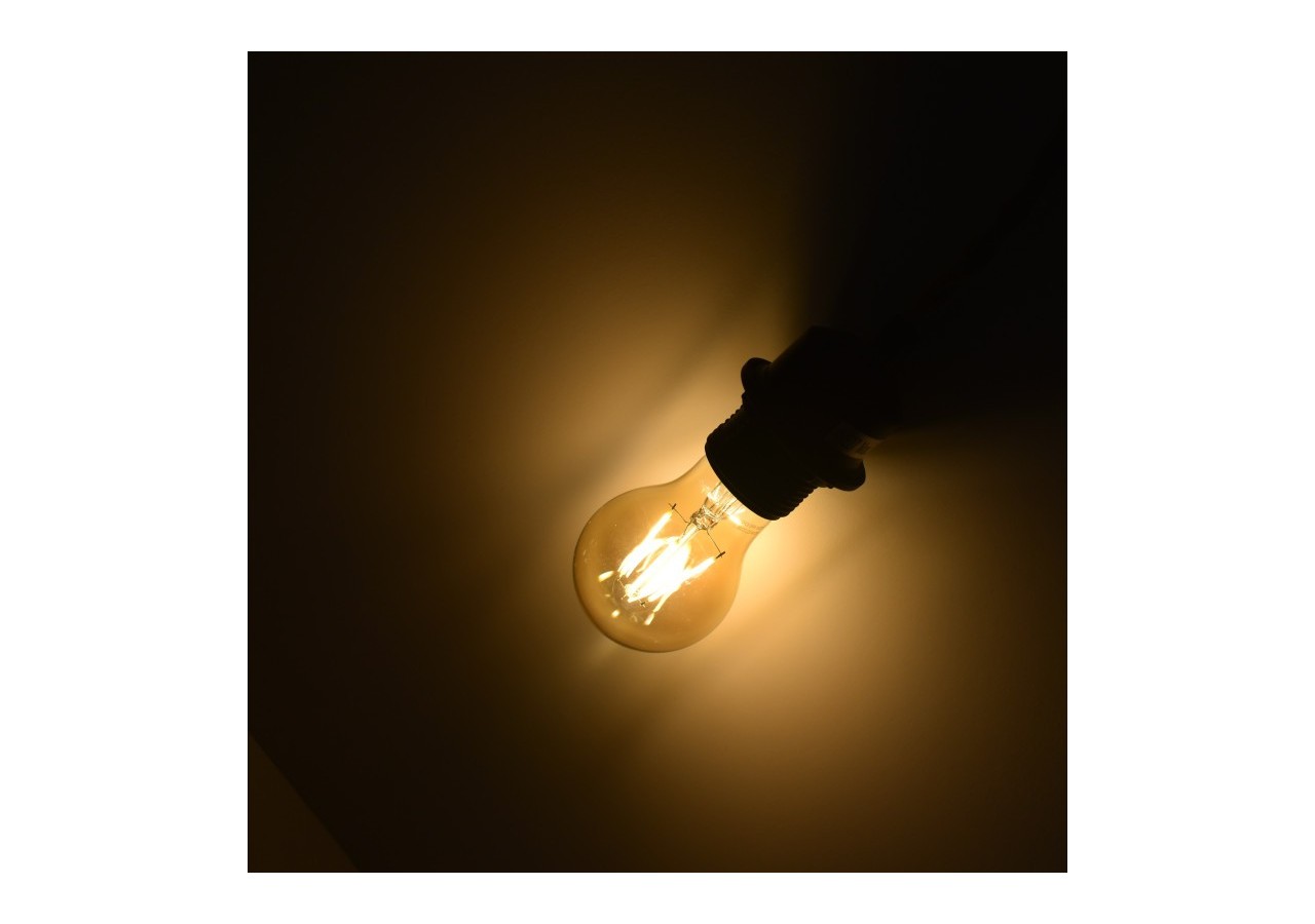 Ampoule LED E27 vintage gold à filament-4W 2200K - V100-A60 - Barcelona LED