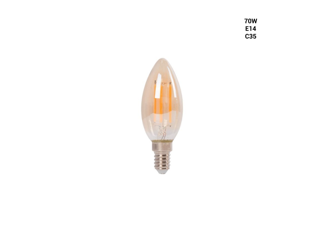 Ampoule à filament LED Bougie E14 C35-4W-Vintage-2200K - BFD1-C35E14-BC - Barcelona LED