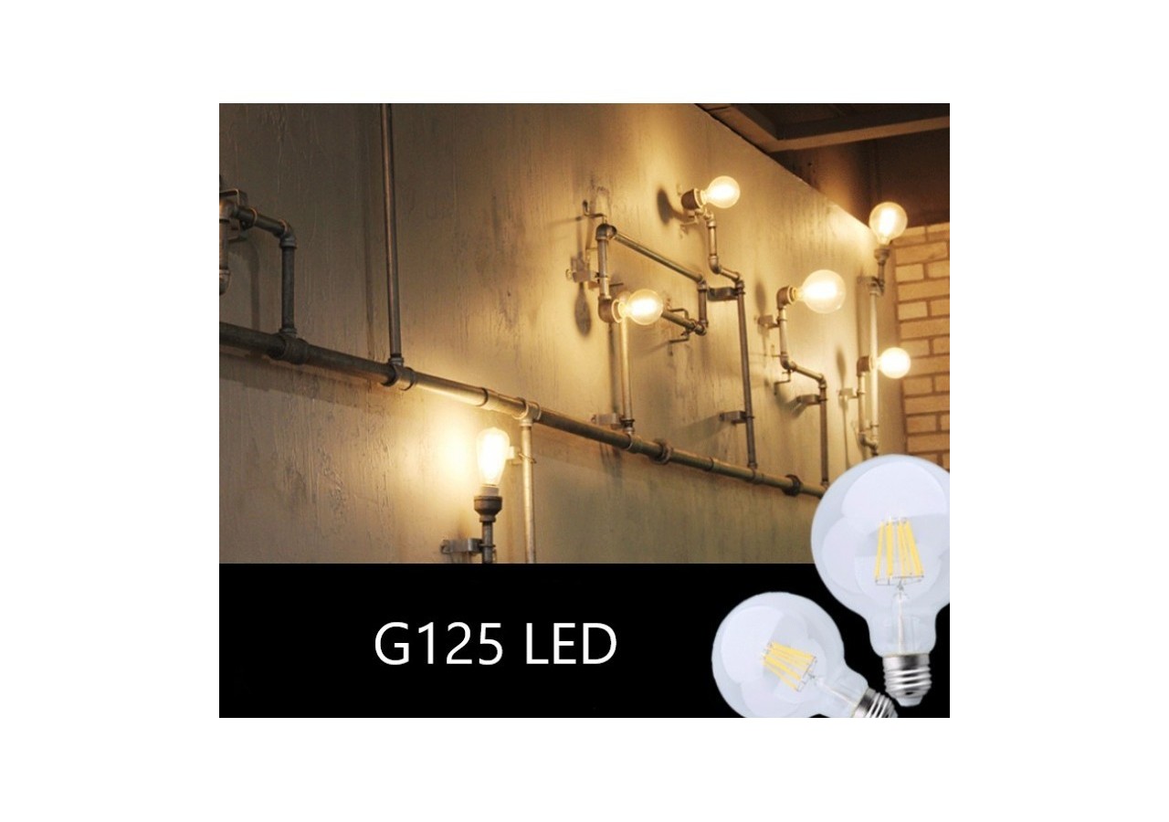 Ampoule LED Globe à Filament E27 G125 8W 800lm - BF1-G125E27-BC - Barcelona LED