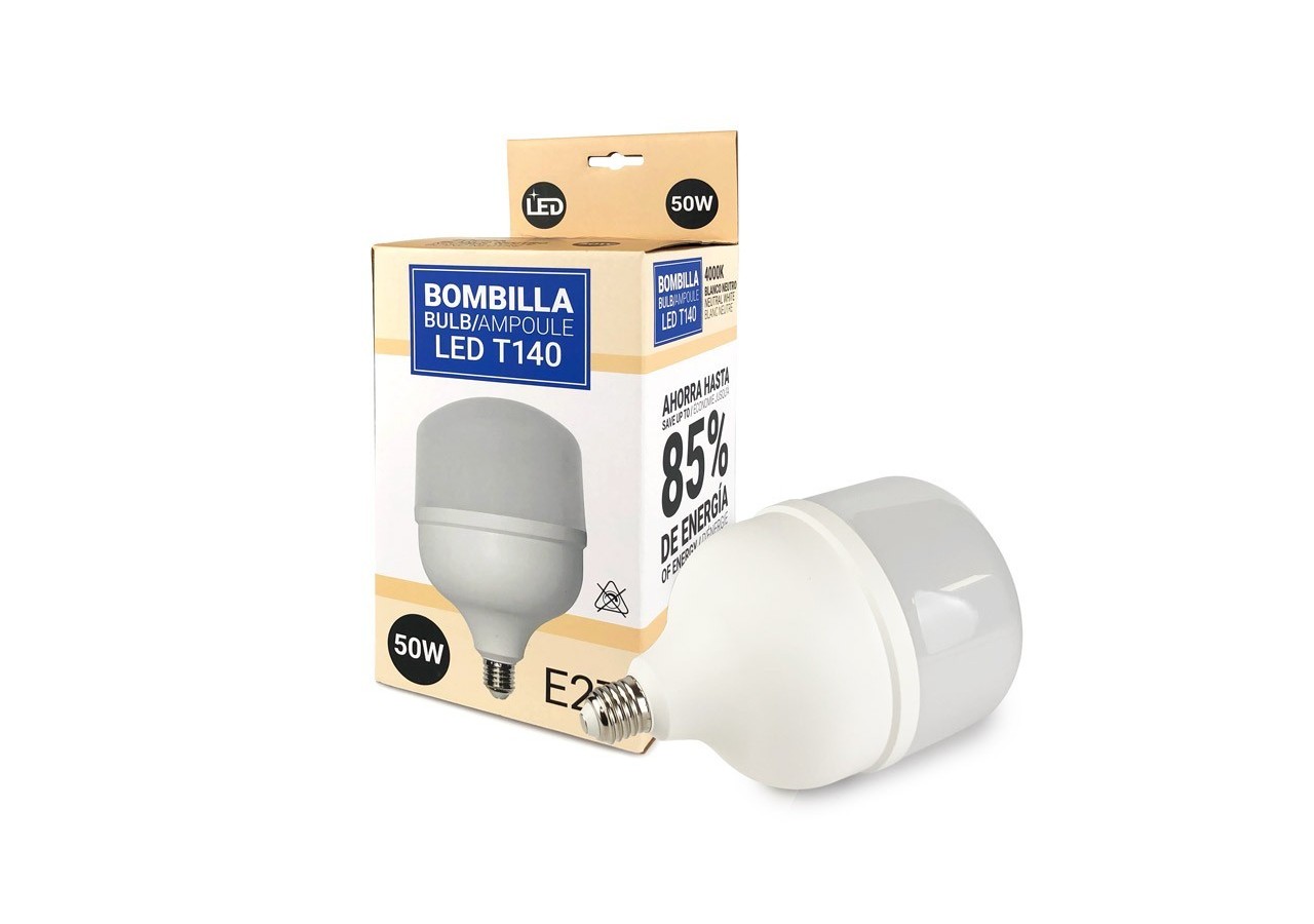 Ampoule industrielle LEDhaute puissance T140 50W E27 - B1368BN - Barcelona LED