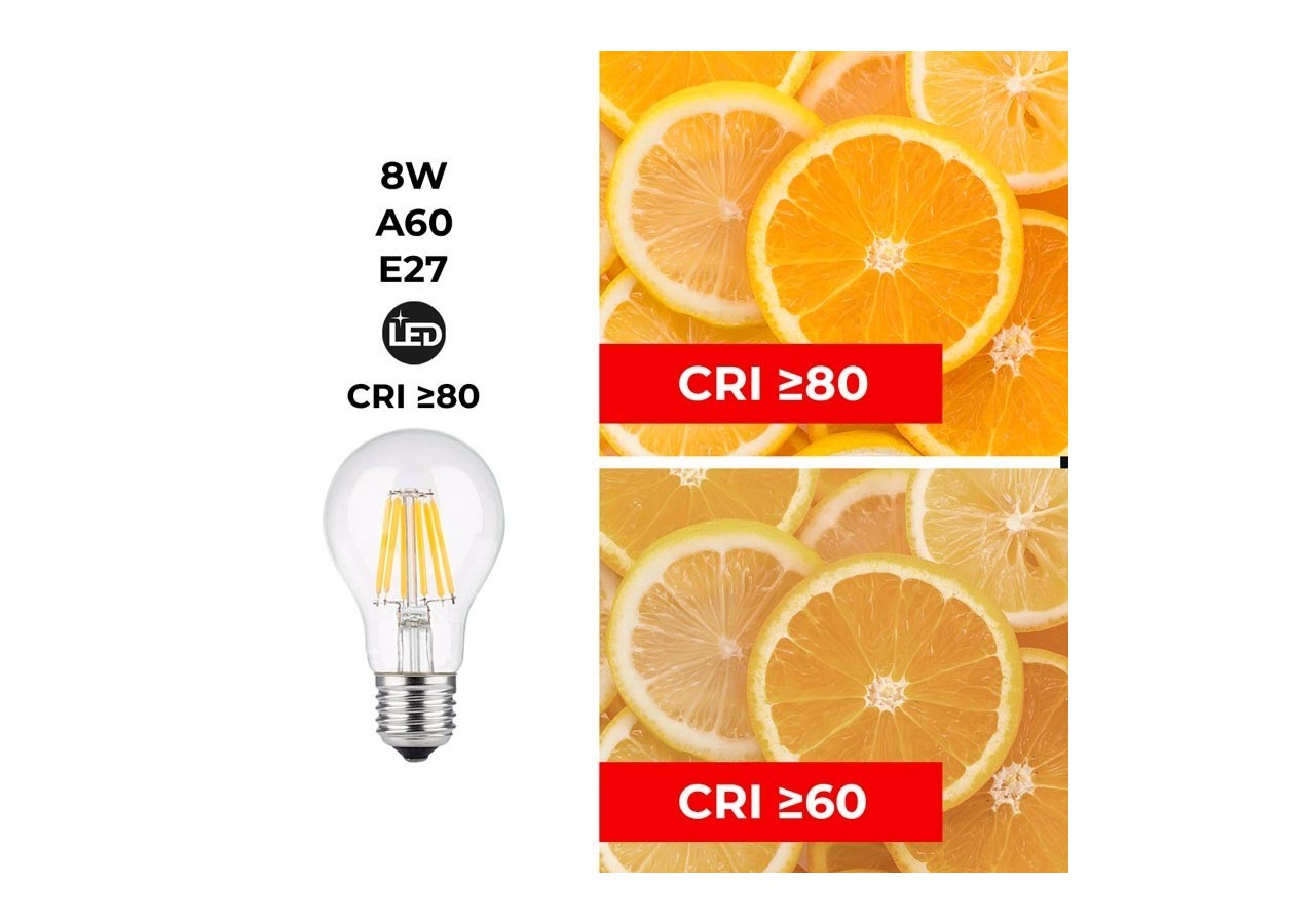 Ampoule LED E27 8W A60 Filament Clear - B1359-4-BF - Barcelona LED