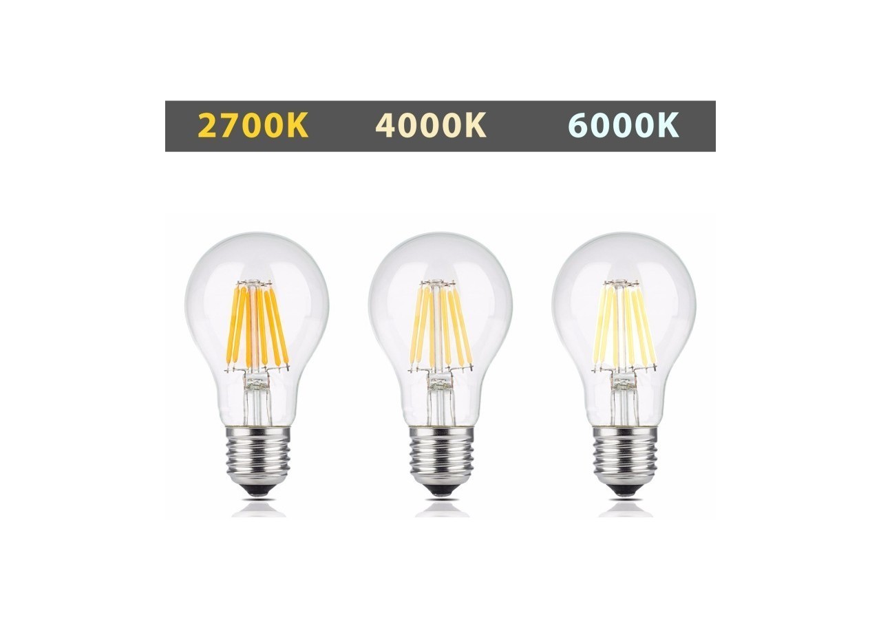 Ampoule LED E27 8W A60 Filament Clear - B1359-4-BF - Barcelona LED