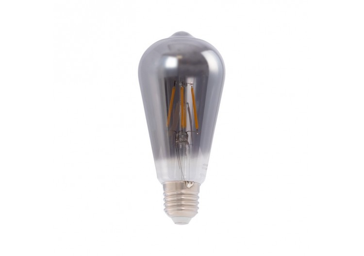 Ampoule LED décorative à filament E27 ST64"Smoky"-verre fumé-4W-3000K - BFD1-ST64E27-AHUM - Barcelona LED