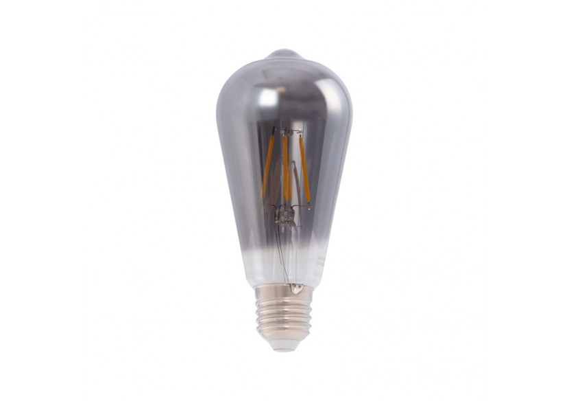 Ampoule LED décorative à filament E27 ST64"Smoky"-verre fumé-4W-3000K - BFD1-ST64E27-AHUM - Barcelona LED