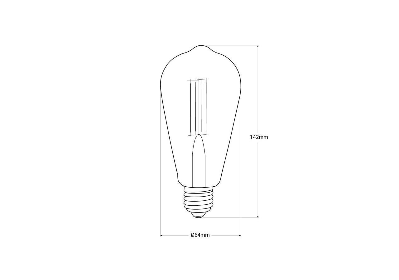 Ampoule LED décorative à filament E27 ST64"Smoky"-verre fumé-4W-3000K - BFD1-ST64E27-AHUM - Barcelona LED