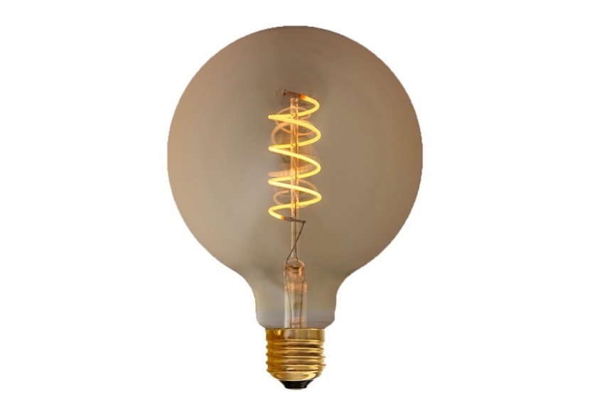 Ampoule Retro Vintage globe spirale filament E27 G125 4W - BFD1-G125E27-ESPIRAL - Barcelona LED