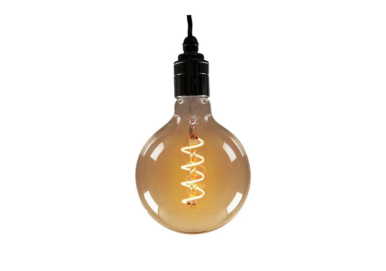 Ampoule Retro Vintage globe spirale filament E27 G125 4W - BFD1-G125E27-ESPIRAL - Barcelona LED