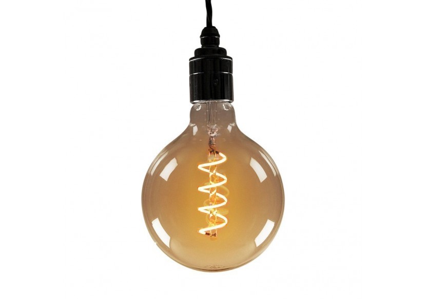 Ampoule Retro Vintage globe spirale filament E27 G125 4W - BFD1-G125E27-ESPIRAL - Barcelona LED