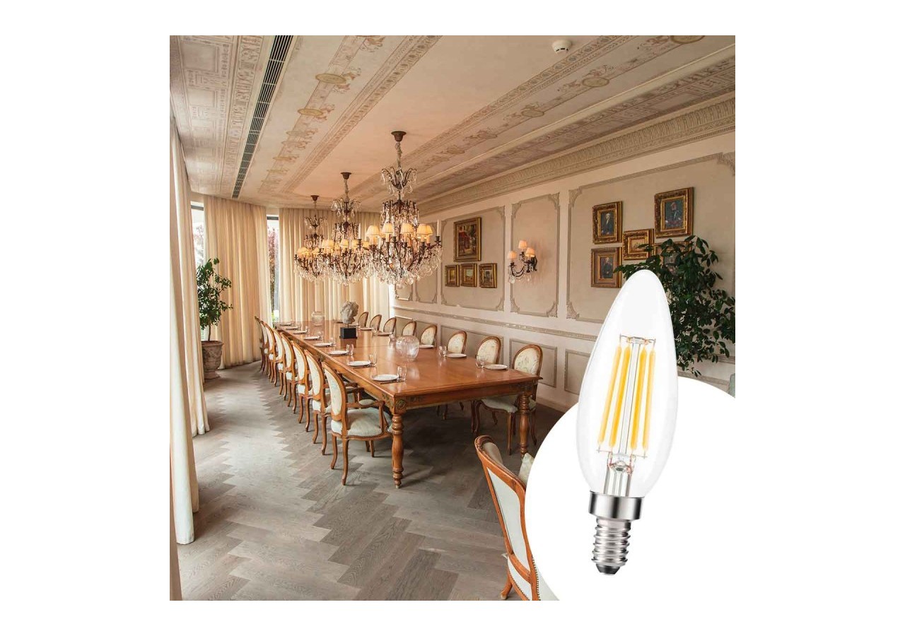 Ampoule LED E14 5W Filament "Clear" - BF1-C35E14-BC - Barcelona LED