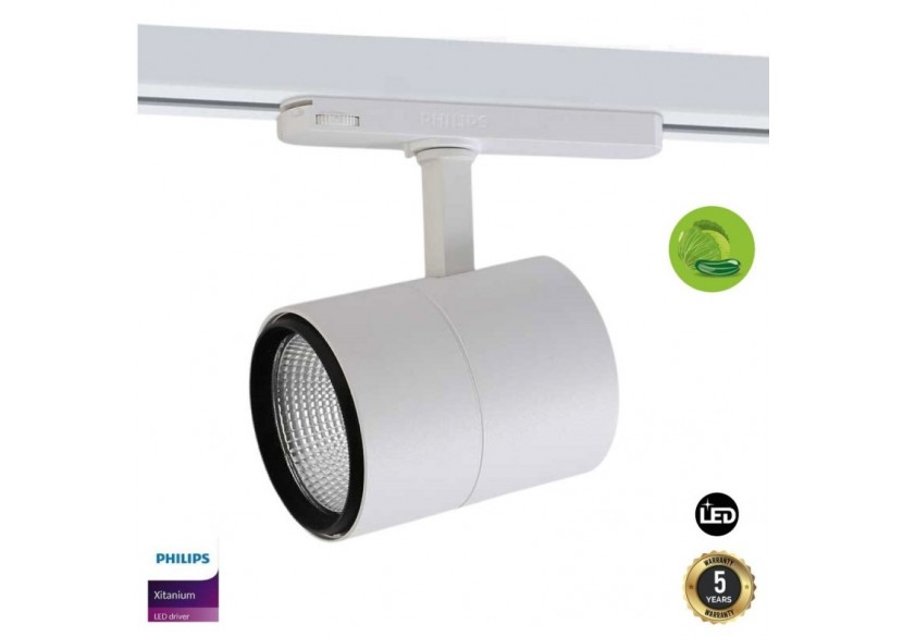 Projecteur LED 30W spécial légumes pour rail triphasé - B00591-B-VER - Barcelona LED